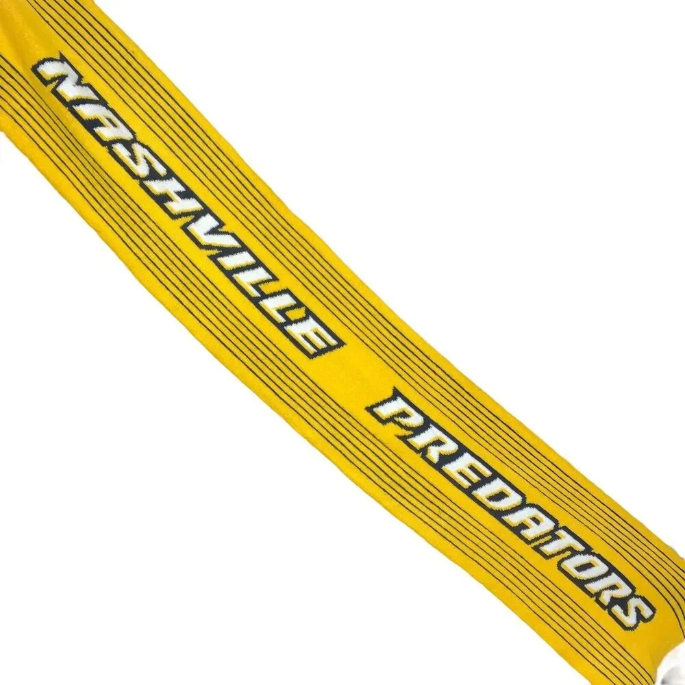 Nashville Predators NHL Hockey Double Sided Knit Loyal Legion Scarf Fringe 60”